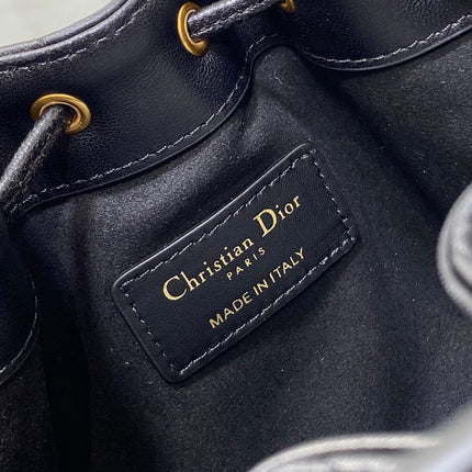 SMALL 18 JOLIE BUCKET BAG BLACK MACROCANNAGE LAMBSKIN