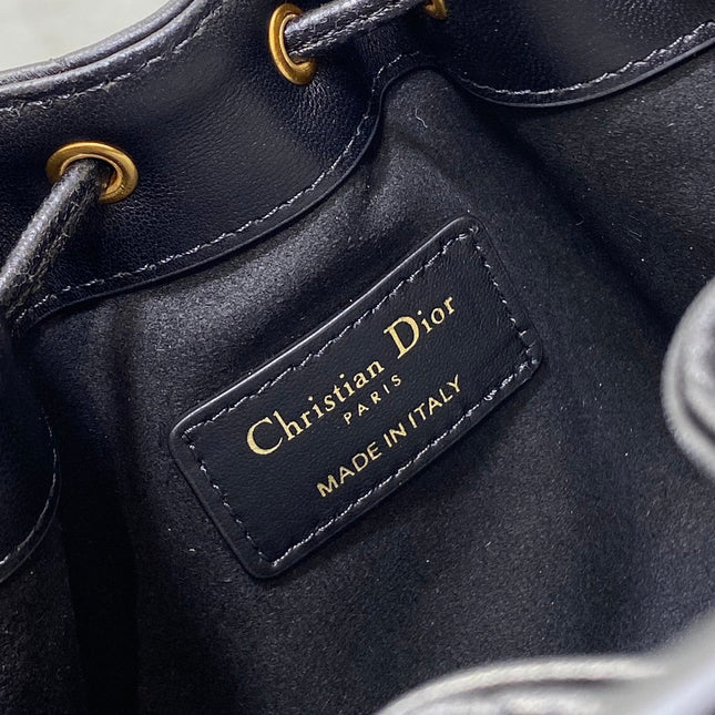 SMALL 18 JOLIE BUCKET BAG BLACK MACROCANNAGE LAMBSKIN