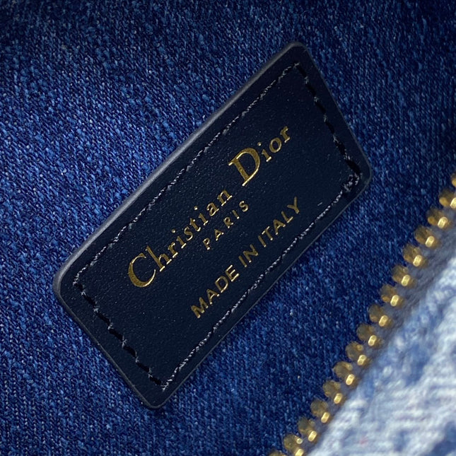 GROOVE MINI 17 BAG IN DENIM BLUE OBLIQUE MONOGRAM JACQUARD