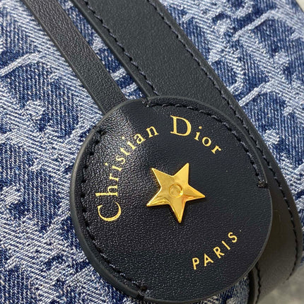 GROOVE 20 BAG IN DENIM BLUE OBLIQUE MONOGRAM JACQUARD