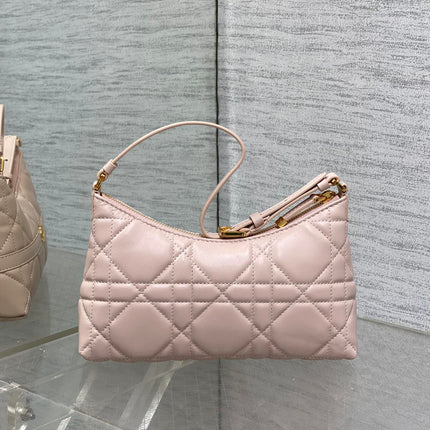MISS CARO CIGALE MINI 18 BAG POWDER PINK MACROCANNAGE LAMBSKIN