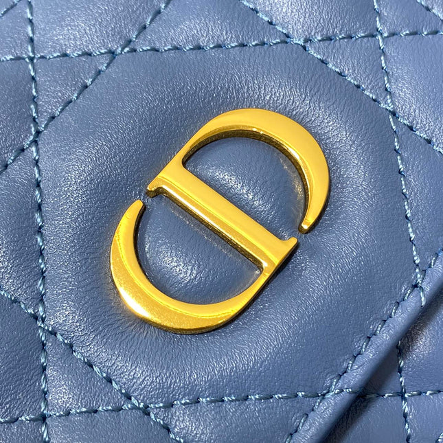 SMALL 20 CARO BACKPACK IN ROYAL BLUE MACROCANNAGE LAMBSKIN
