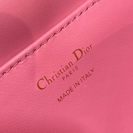 SMALL 20 CARO BACKPACK IN PUNCH PINK MACROCANNAGE LAMBSKIN