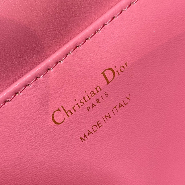 SMALL 20 CARO BACKPACK IN PUNCH PINK MACROCANNAGE LAMBSKIN