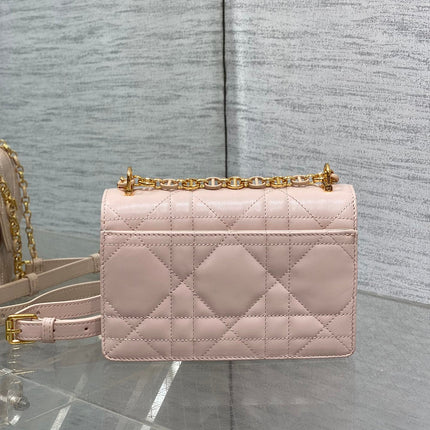 MISS CARO MINI 17 BAG IN LEMONADE PINK MACROCANNAGE LAMBSKIN