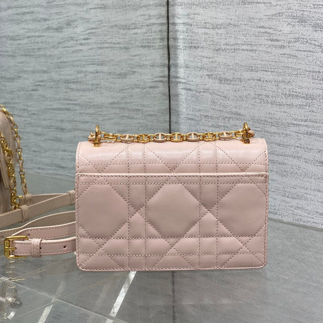MISS CARO MINI 17 BAG IN LEMONADE PINK MACROCANNAGE LAMBSKIN