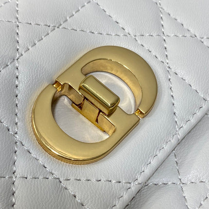 MISS CARO MINI 17 BAG IN WHITE MACROCANNAGE LAMBSKIN