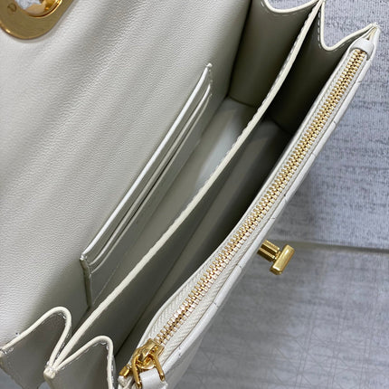 MISS CARO MINI 17 BAG IN WHITE MACROCANNAGE LAMBSKIN