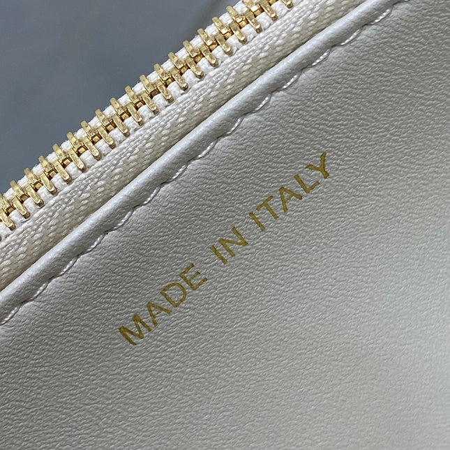 MISS CARO MINI 17 BAG IN WHITE MACROCANNAGE LAMBSKIN