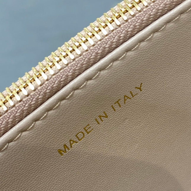 MISS CARO MINI 17 BAG IN POWDER BEIGE MACROCANNAGE LAMBSKIN
