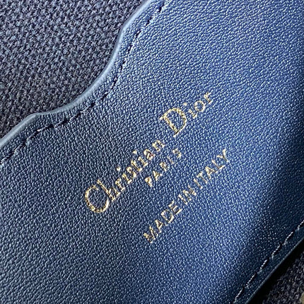 MONTAIGNE CIGALE MINI 24 BAG IN BLUE DIOR OBLIQUE JACQUARD