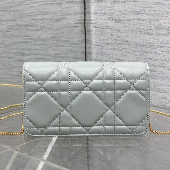 MONTAIGNE AVENUE MINI 19 BAG IN PISTACHIO GREEN CALFSKIN WITH GOLD HARDWARE