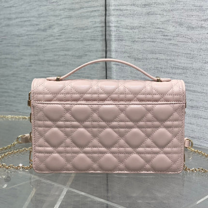 MINI BAG 24 IN LIGHT PINK PATENT CANNAGE CALFSKIN