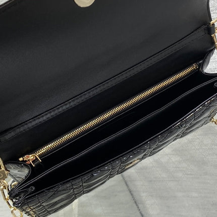 MINI BAG 24 IN BLACK PATENT CANNAGE CALFSKIN