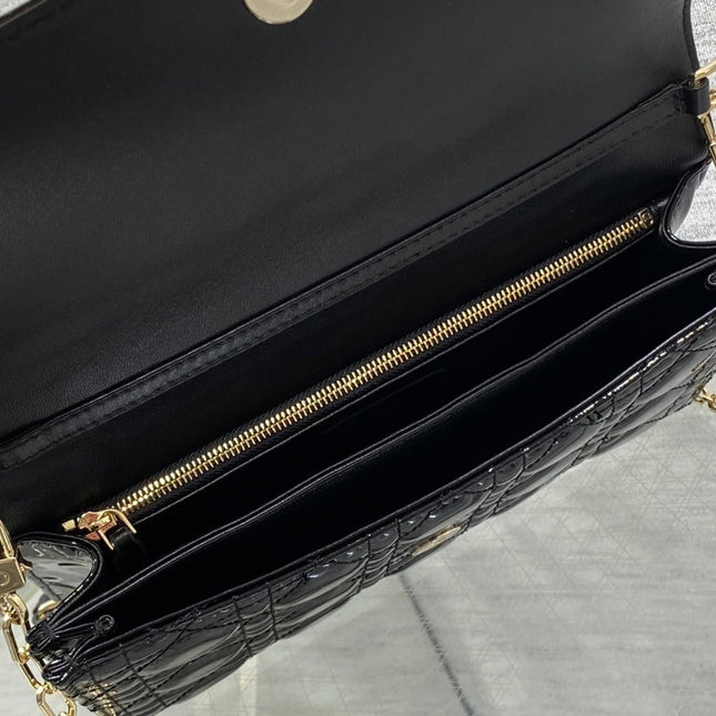 MINI BAG 24 IN BLACK PATENT CANNAGE CALFSKIN