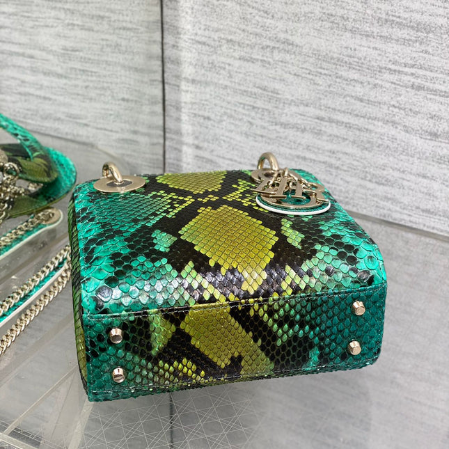 MINI 17 LADY BAG IN COLORFUL SNAKESKIN PATTERN LAMBSKIN 225963