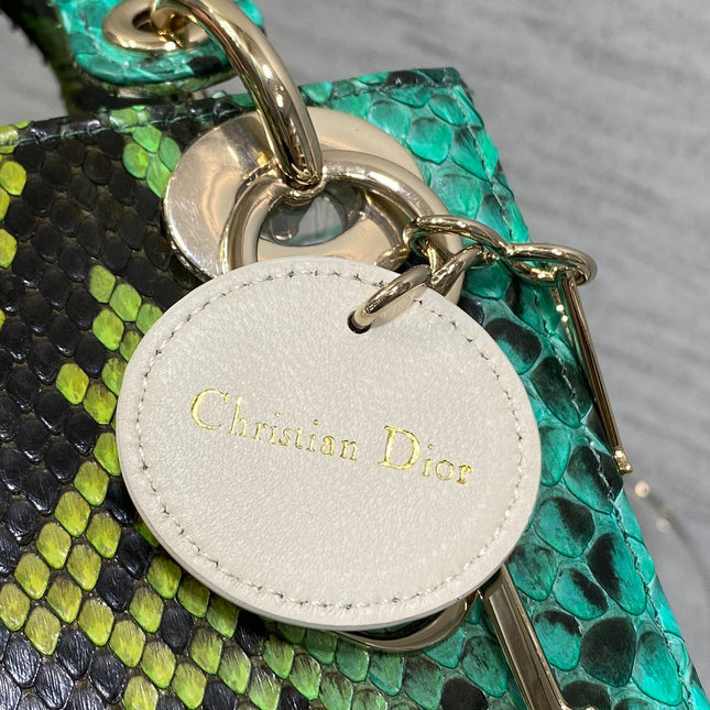 MINI 17 LADY BAG IN COLORFUL SNAKESKIN PATTERN LAMBSKIN 225963
