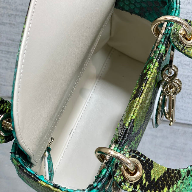 MINI 17 LADY BAG IN COLORFUL SNAKESKIN PATTERN LAMBSKIN 225963