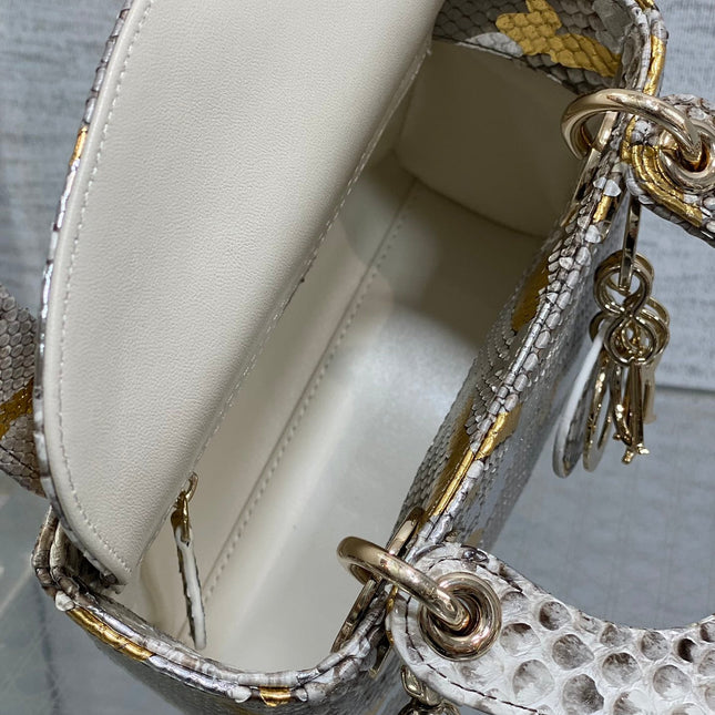 MINI 17 LADY BAG IN COLORFUL SNAKESKIN PATTERN LAMBSKIN 225983