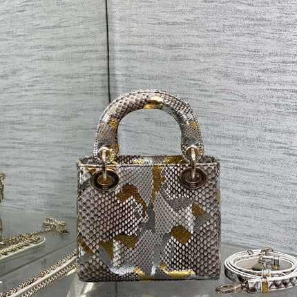 MINI 17 LADY BAG IN COLORFUL SNAKESKIN PATTERN LAMBSKIN 225983