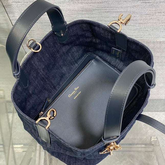 MINI 23 TOUJOURS BAG IN BLUE GRAPHIC CANNAGE DENIM