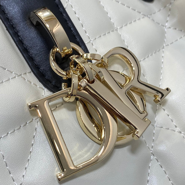 ALWAYS MINI 28 BAG IN WHITE MIX BLACK MACROCANNAGE CALFSKIN