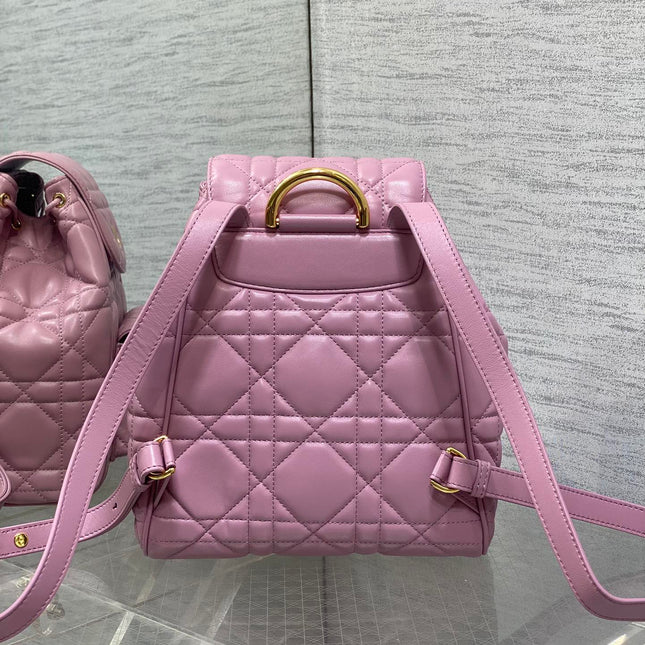 MEDIUM 25 CARO BACKPACK FLAMINGO PINK MACROCANNAGE LAMBSKIN