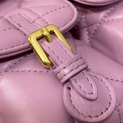 MEDIUM 25 CARO BACKPACK FLAMINGO PINK MACROCANNAGE LAMBSKIN