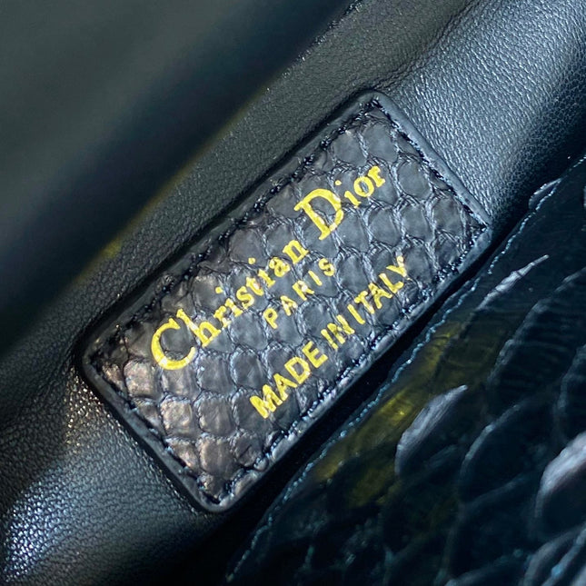 MINI 17 LADY BAG IN BLACK SNAKESKIN PATTERN LAMBSKIN