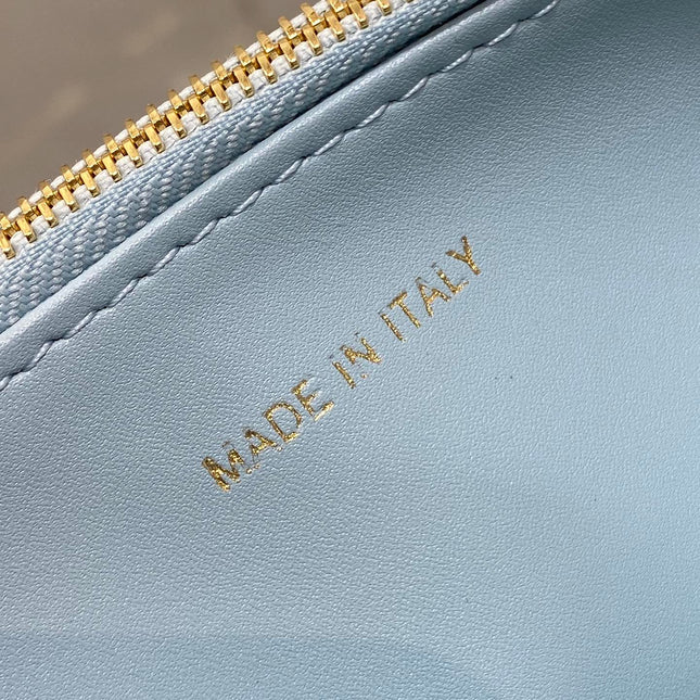 MISS CARO MINI BAG 17 IN BABY BLUE MACROCANNAGE LAMBSKIN