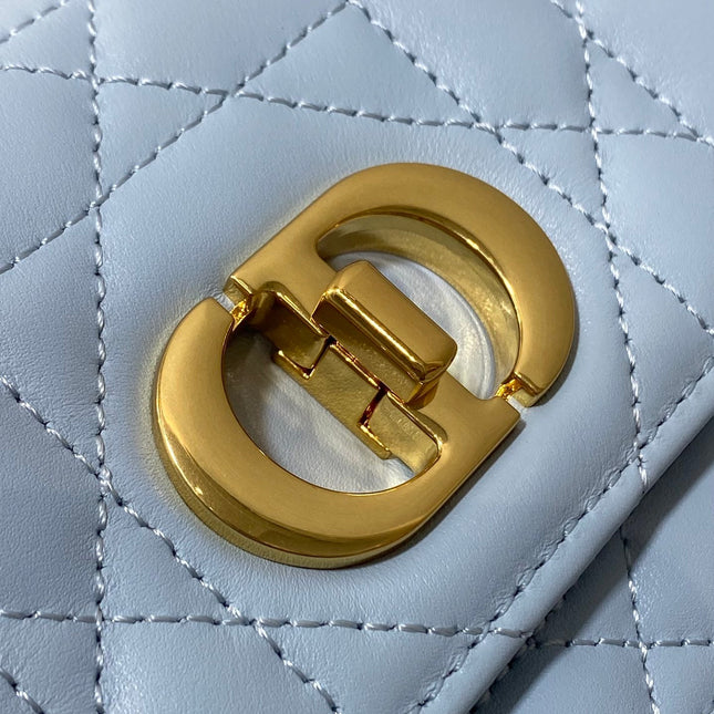 MISS CARO MINI BAG 17 IN BABY BLUE MACROCANNAGE LAMBSKIN