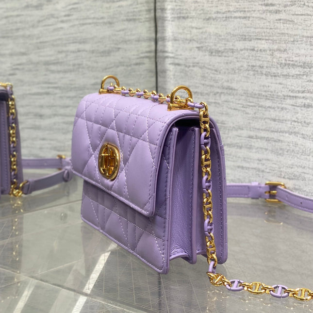 MISS CARO MINI BAG 17 IN BABY PURPLE MACROCANNAGE LAMBSKIN