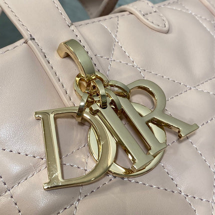 DIOR 25S ALWAYS MINI BAG 16 IN LIGHT PINK MACROCANNAGE CALFSKIN GOLD HARDWARE