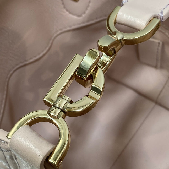 DIOR 25S ALWAYS MINI BAG 13 IN LIGHT PINK MACROCANNAGE CALFSKIN GOLD HARDWARE