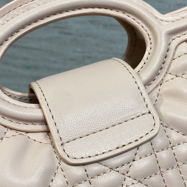 DIOR 25S JOLIE TOP HANDLE MINI BAG 18 IN BABY PINK CALFSKIN GOLD HARDWRE