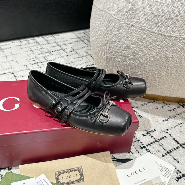 MARY JANE FLAT IN BLACK CALFSKIN