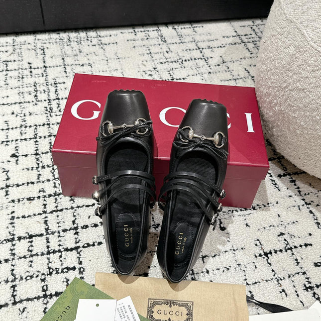 MARY JANE FLAT IN BLACK CALFSKIN