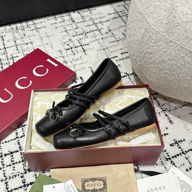 MARY JANE FLAT IN BLACK CALFSKIN