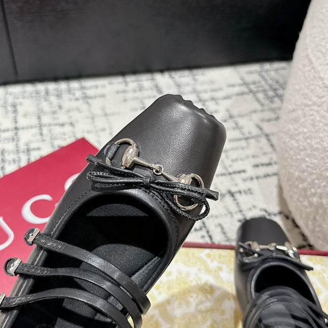 MARY JANE FLAT IN BLACK CALFSKIN