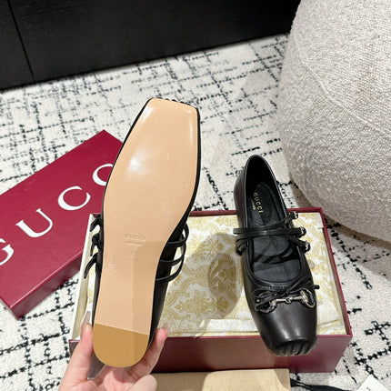 MARY JANE FLAT IN BLACK CALFSKIN