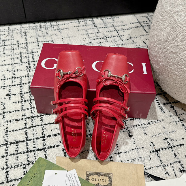 MARY JANE FLAT IN CRIMSON RED CALFSKIN