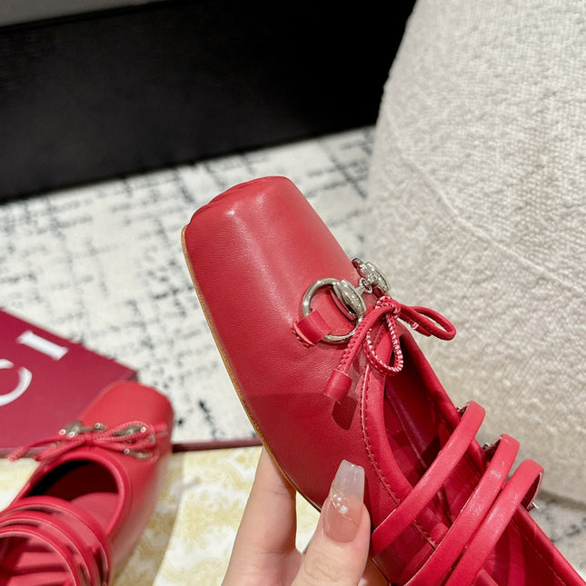 MARY JANE FLAT IN CRIMSON RED CALFSKIN