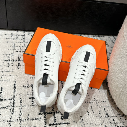 BOUNCING SNEAKER IN WHITE MIX BLACK CALFSKIN