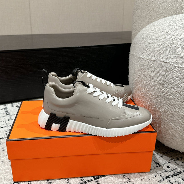 BOUNCING SNEAKER IN KHAKI BEIGE CALFSKIN