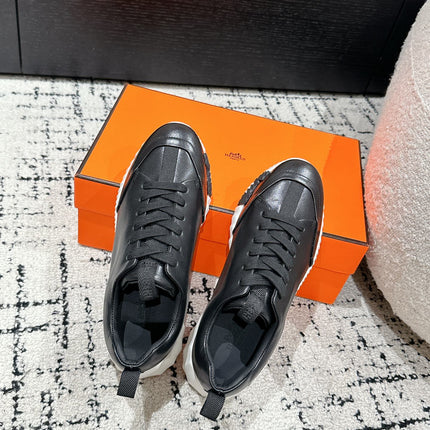 BOUNCING SNEAKER IN BLACK CALFSKIN