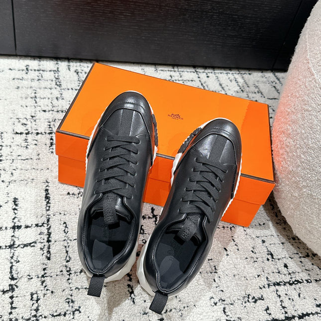 BOUNCING SNEAKER IN BLACK CALFSKIN