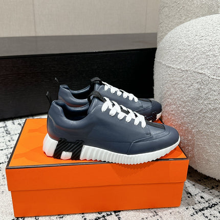 BOUNCING SNEAKER IN SPACE BLUE CALFSKIN