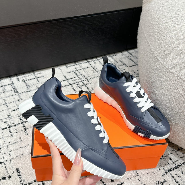 BOUNCING SNEAKER IN SPACE BLUE CALFSKIN