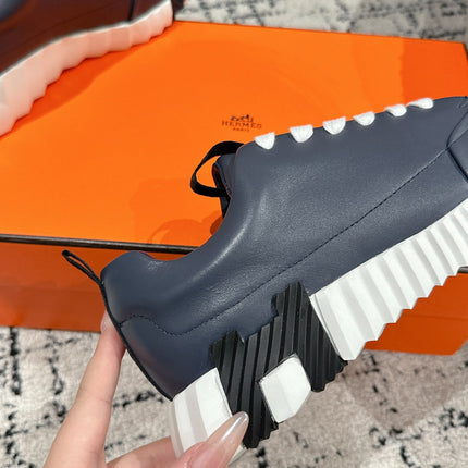 BOUNCING SNEAKER IN SPACE BLUE CALFSKIN