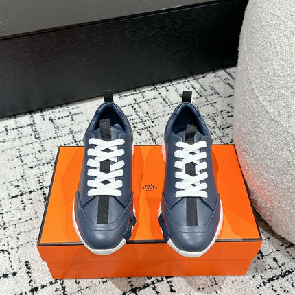 BOUNCING SNEAKER IN SPACE BLUE CALFSKIN